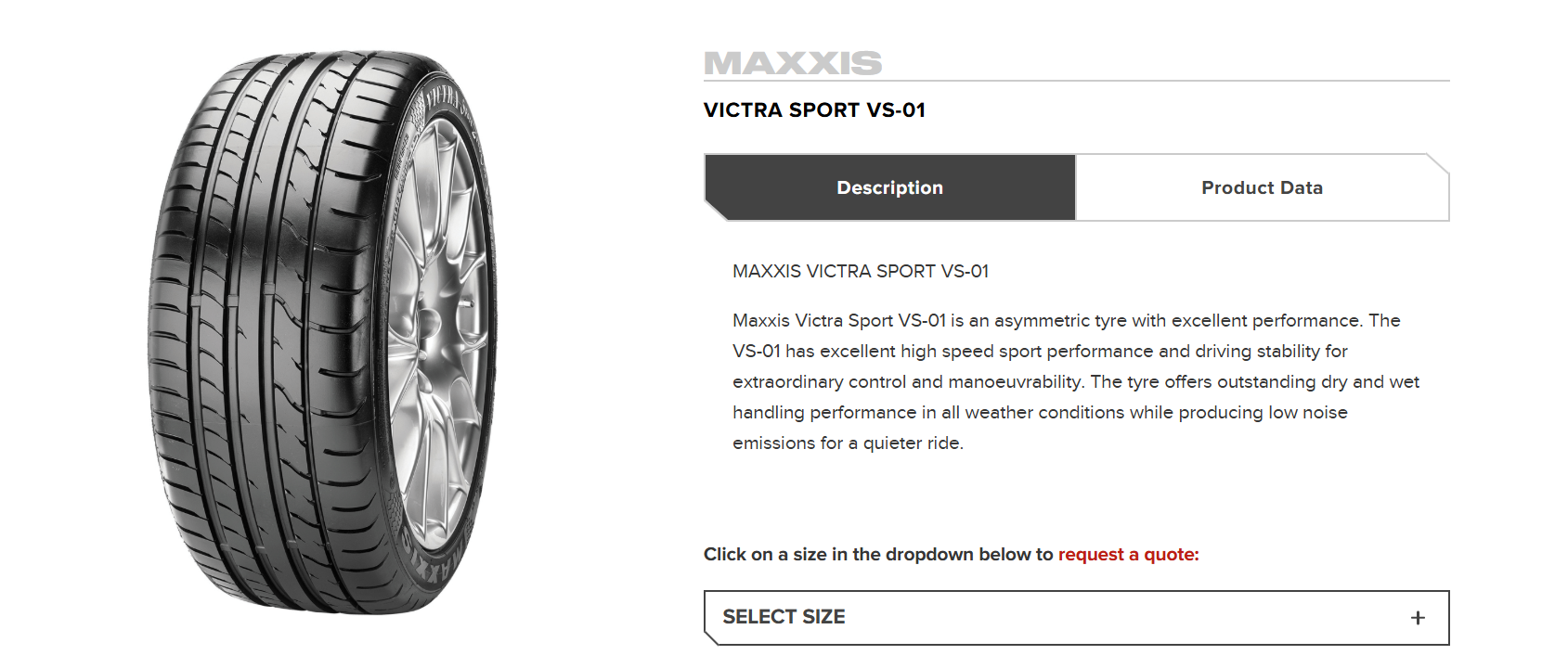 Maxxis Victra Sport VS-01 performance tires available at Canada Custom Autoworks