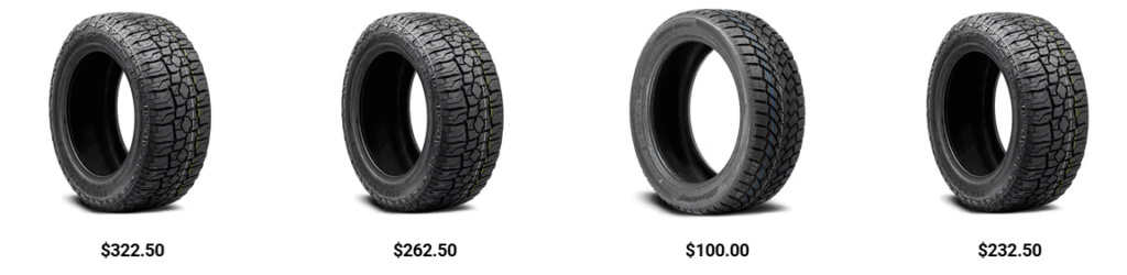 Xcomp Gladiator tire tread designed for maximum mud-terrain traction