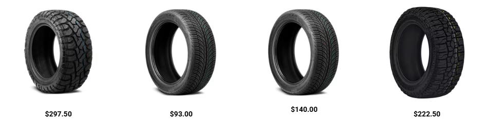 Close-up of tire sidewall showing the size code 275/65R18 explaining tire width, aspect ratio, and wheel diameter