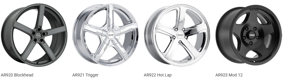 Aftermarket truck wheel showing offset measurement used to determine proper wheel and tire fitment.
