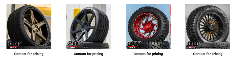 Pickup truck with oversized tires showing contact points where rubbing may occur.