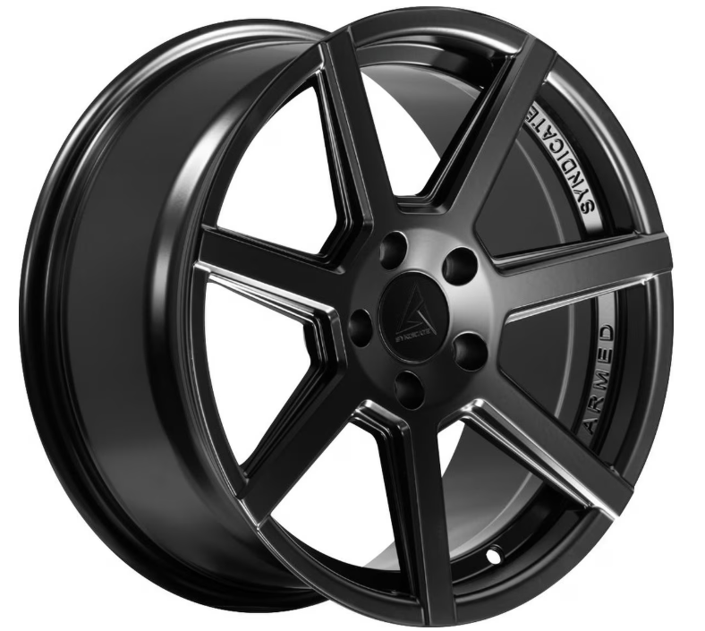 Armed Syndicate Czar Wheels on Lifted Truck – Rear 3/4 Stance View