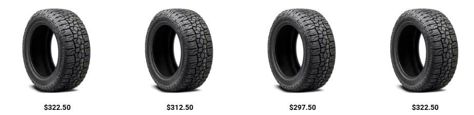 Side-by-side view of winter tire and all-season tire tread patterns showing traction differences.
