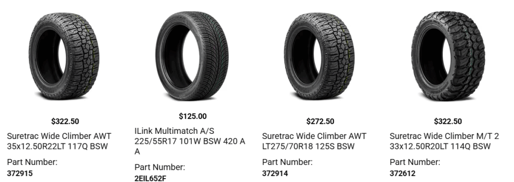 Truck drivetrain with differential gears illustrating gear ratio change after installing larger tires.