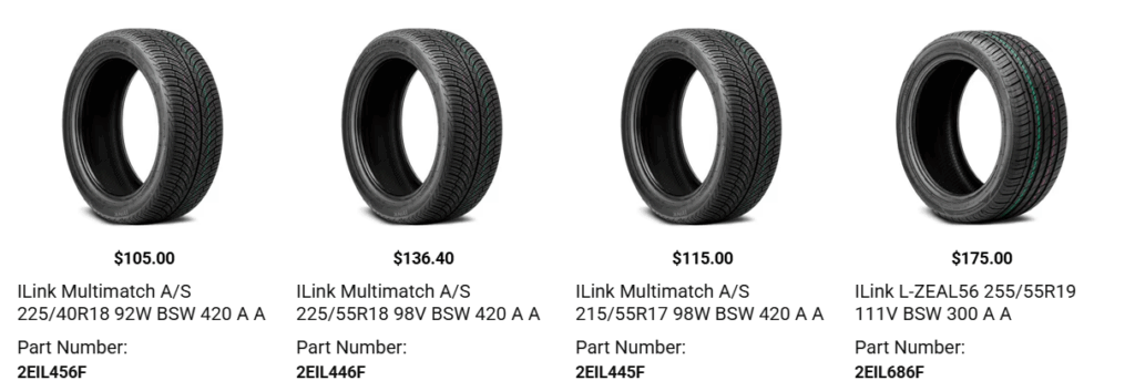 Truck with aggressive tread tires driving on gravel road for better traction and control.