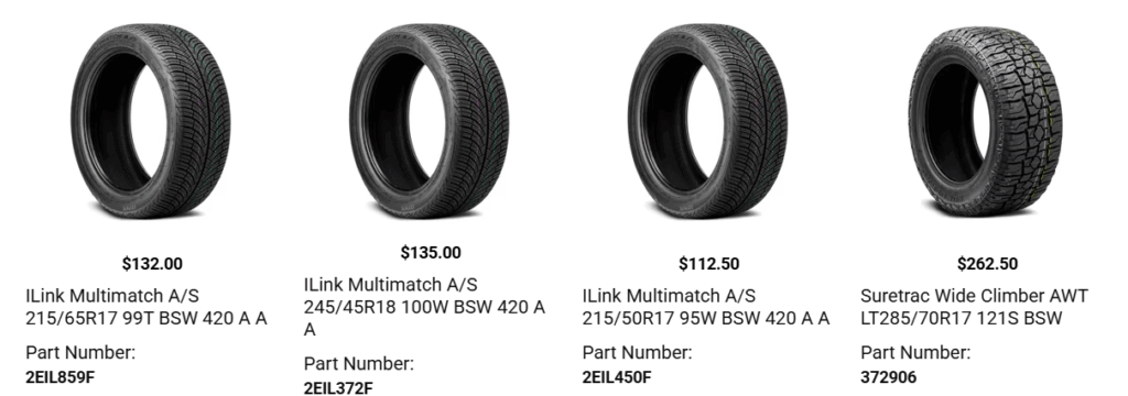 Pickup truck with 35-inch off-road tires showing limited clearance on stock suspension without a lift.