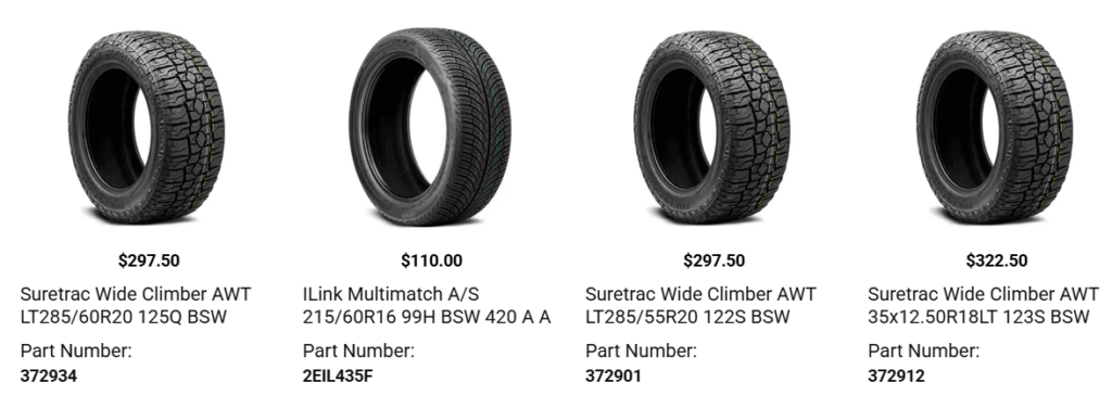 Truck with 35-inch tires on stock suspension showing tight wheel well clearance and potential rubbing.