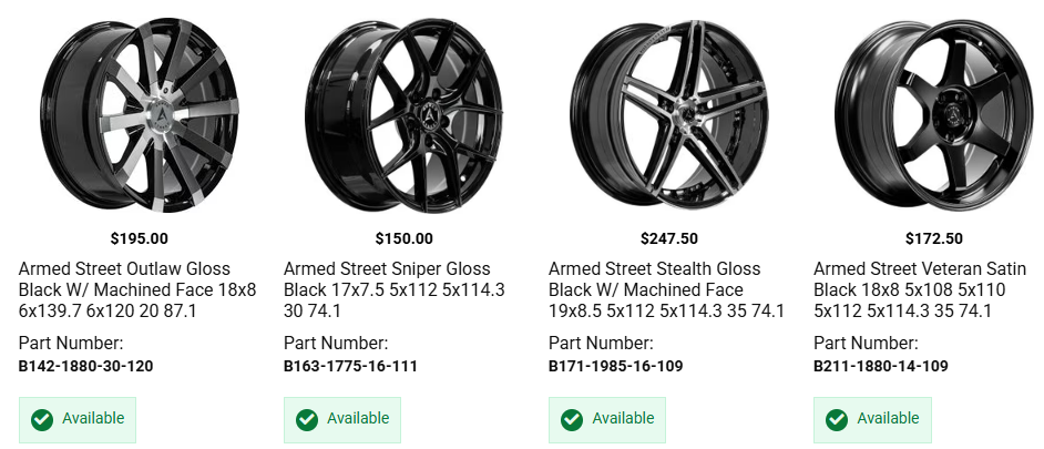 Armed truck wheels on lifted pickup with aggressive offset and off-road tires