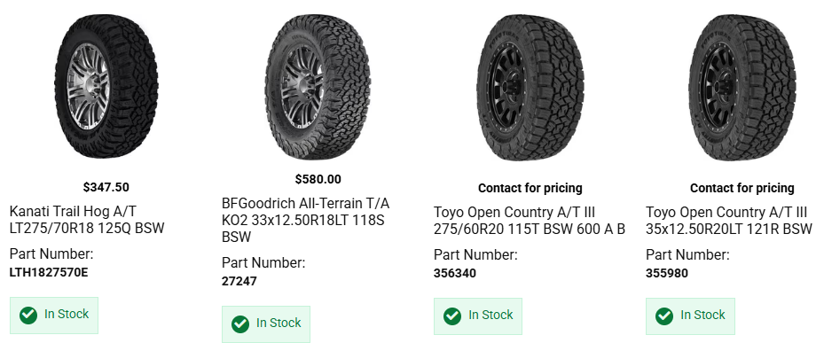 Ford F-150 with 275 65R18 tires mounted on 18 inch black aftermarket truck wheels