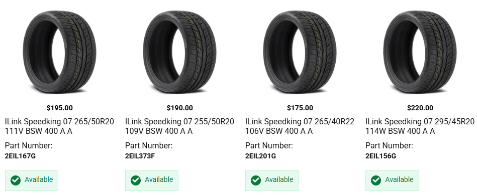 Highway summer tires on truck and SUV designed for comfort and fuel efficiency