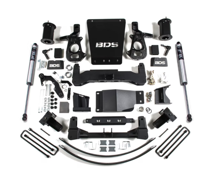 comparison of Rough Country and BDS suspension lift kits for trucks