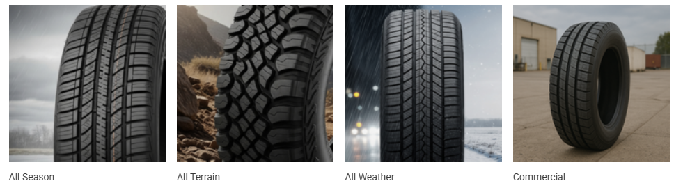 Truck tire rotation and wheel balancing service performed after winter driving season
