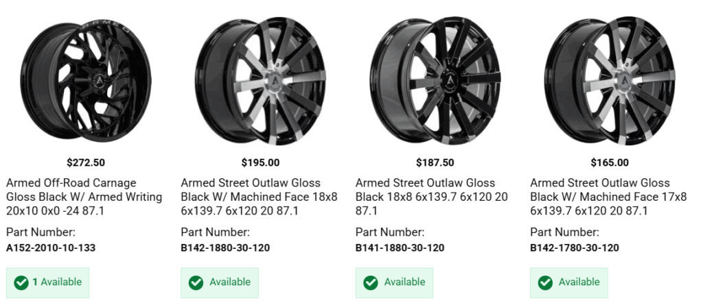 Aftermarket truck wheels and tires matched for optimal performance and aggressive styling