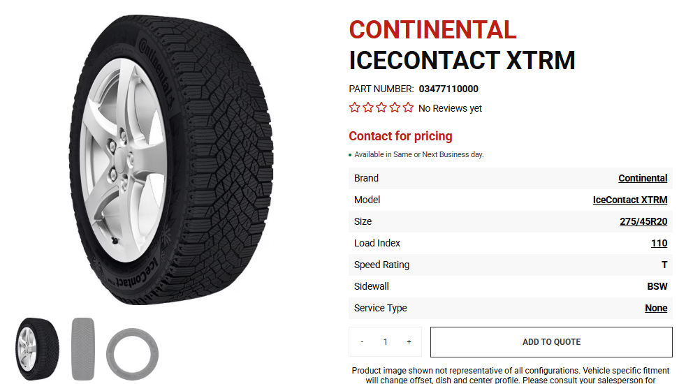 Premium Continental tire mounted on aftermarket wheel for enhanced vehicle performance