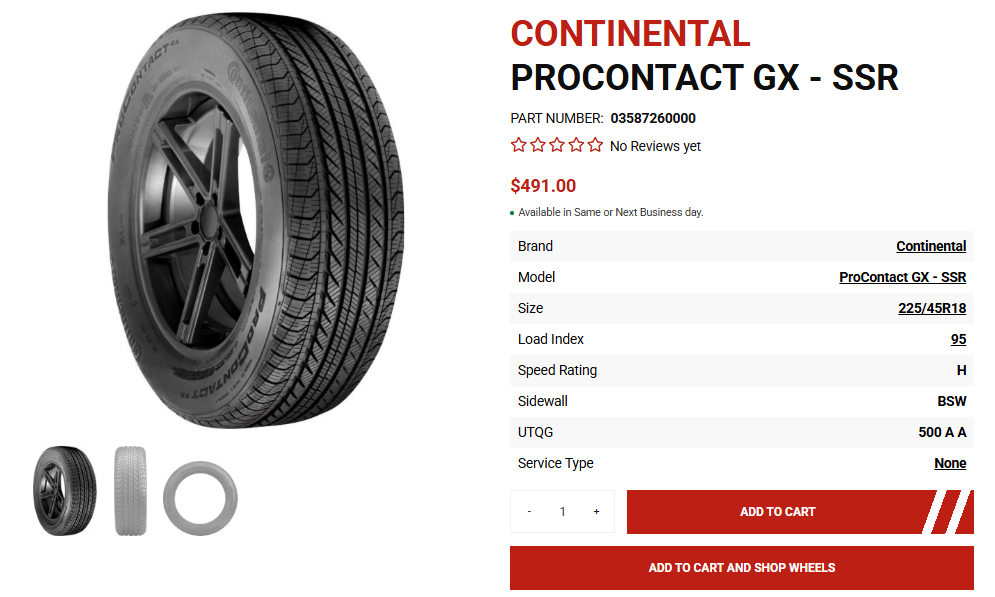 Continental tire undergoing performance testing for traction and durability