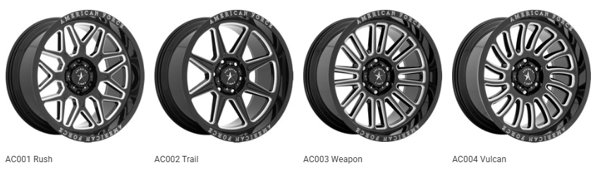 American Force forged aluminum truck wheel with polished finish on lifted pickup