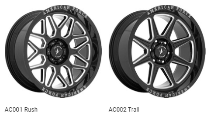 Close-up of American Force wheel made from forged 6061-T6 aluminum alloy
