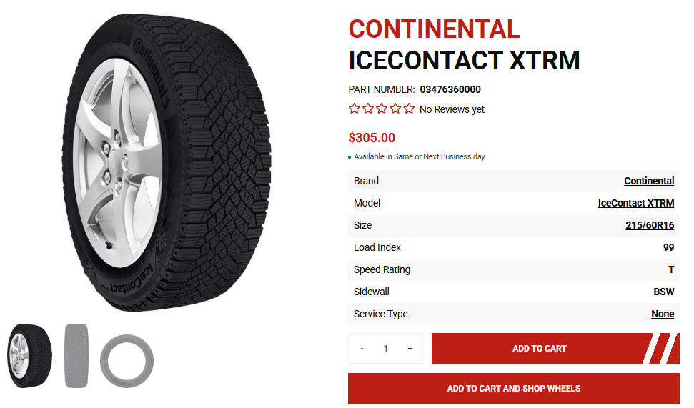 Continental tires installed on truck and SUV for Canadian road conditions
